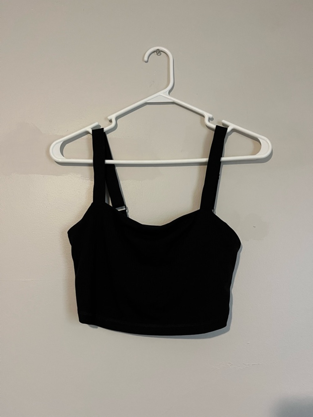 aerie Black Cropped bralette Tank with Wide Straps